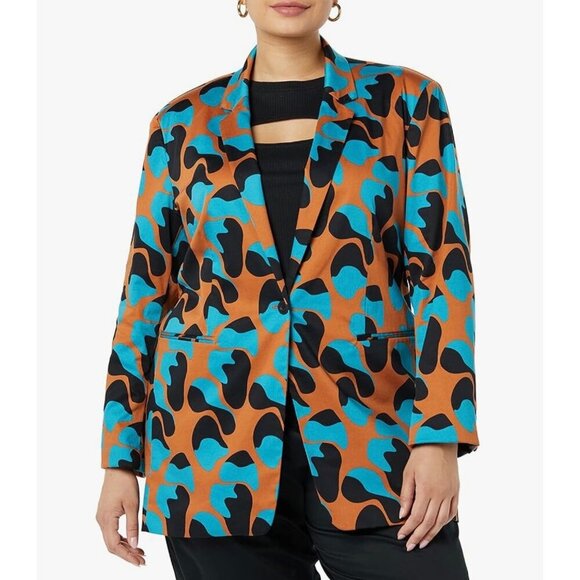 Terea Women's Catalina Blazer Adobe Cell Print size XXL NWT - Picture 4 of 8